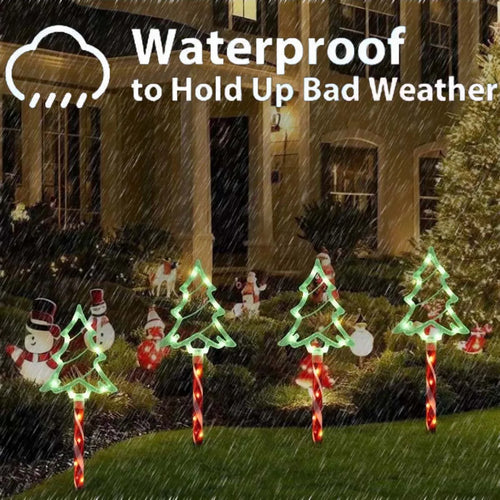 Load image into Gallery viewer, 5pc/set solar candy Christmas tree ground installation decorative lights outdoor garden lawn LED lights courtyard lights
