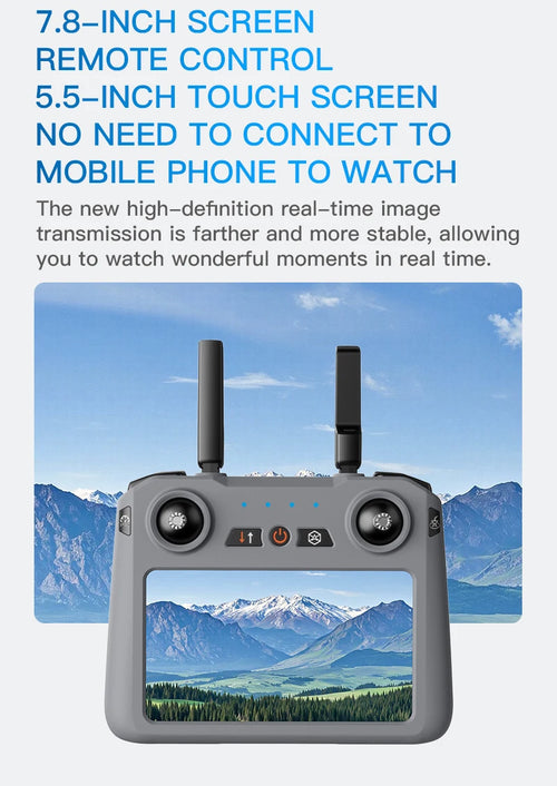 Load image into Gallery viewer, GPS Brushless 3 Axis Gimbal 5.5InTouch Screen FPV RC Drone 8K 5KM Image Transmittion Smart Follow Me Remote Control Quadcopter
