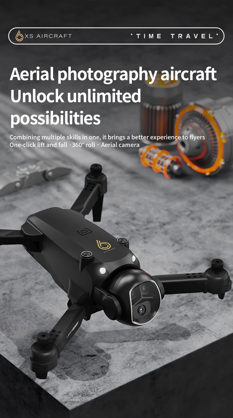 XS6 RC Mini Drone 8K HD Dual Camera 360° Obstacle Avoidance Optical Flow Indoor Outdoor Quadcopter Toys For Kids Birthday Gift