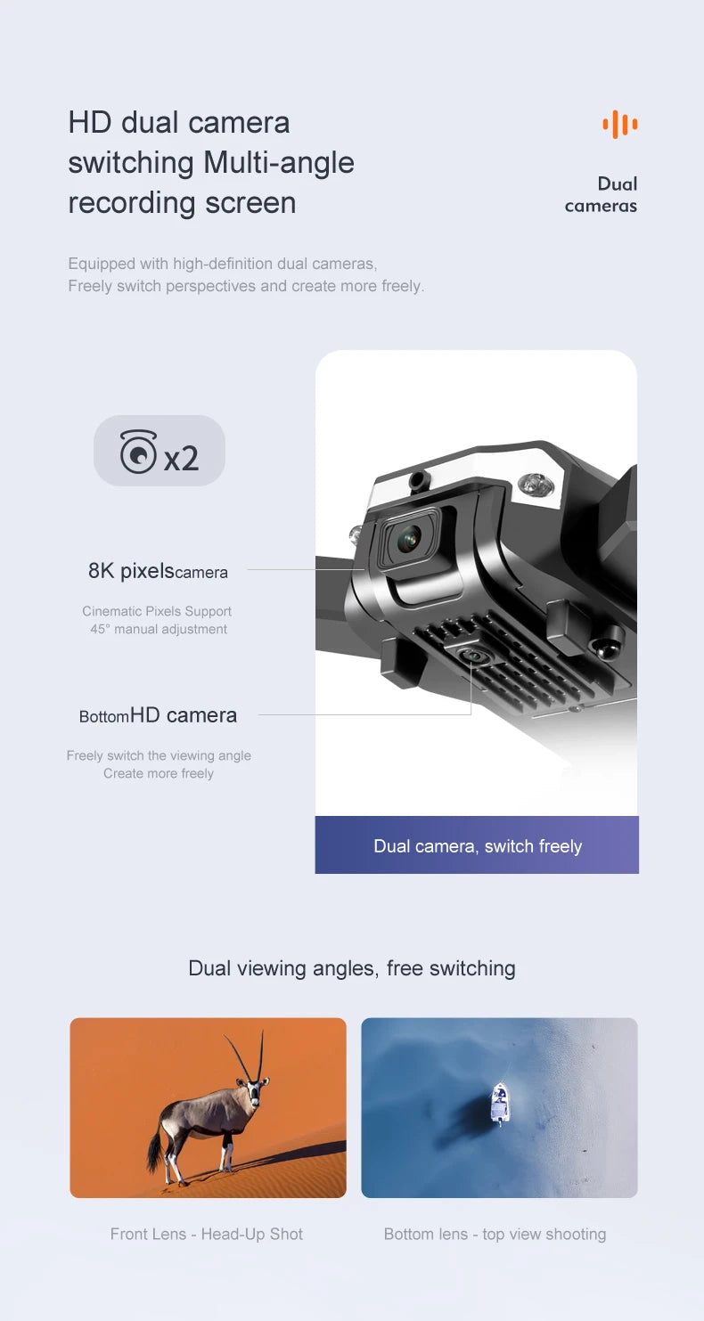New G6 Drone 5G Profesional 8K HD Camera Optical flow Foldable Aerial Photography Drone Obstacle Avoidance Quadcopter Toys Gifts