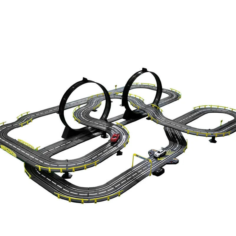 Slot car track Electric rail car 1:43 double remote control racing track toy automatic racing electric track children Christmas gift