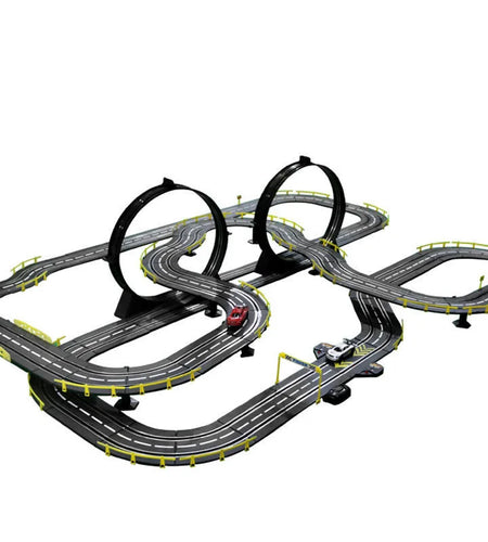 Slot car track Electric rail car 1:43 double remote control racing track toy automatic racing electric track children Christmas gift