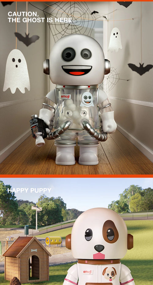 Load image into Gallery viewer, POP MART MEGA SPACE MOLLY 100% × emoji Series 1PC/9PCS POPMART Blind Box Action Figure Cute Toy

