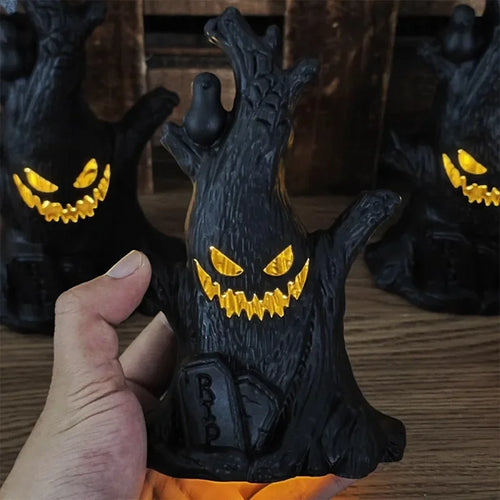 Load image into Gallery viewer, Halloween Led Glow Faces Ghost Tree Light Home Decoration Candle Lamp Halloween Party Supplies Haunted House Horror Props Giftss
