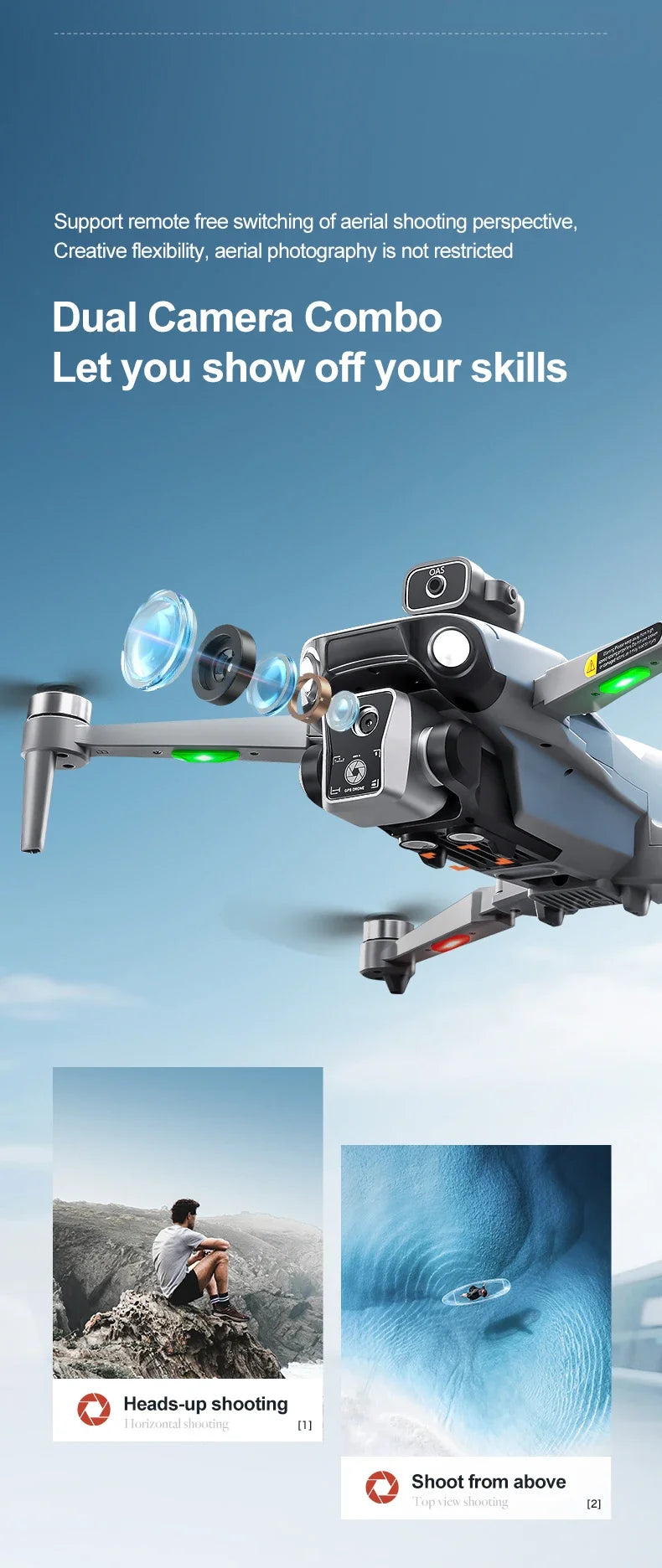 K19 MAX GPS Drone Cam Fishing Air Drop Automatic Turnaround 5G Screen Obstacle Avoidance Drone Professional Camera FPV Dron