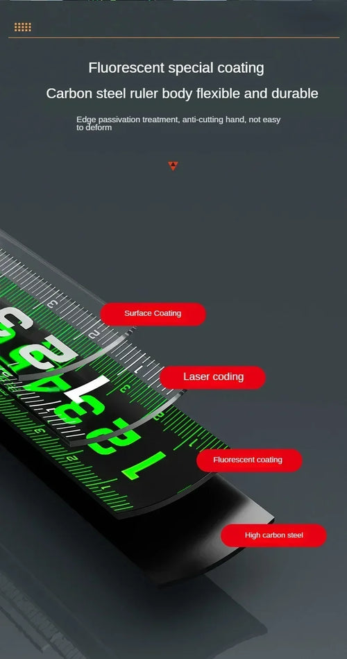 Load image into Gallery viewer, 3/5/10M Metric Measuring Tape Self Locking Fluorescent Steel Tape Measure High Precision Wear-resistant Ruler Measuring Tools
