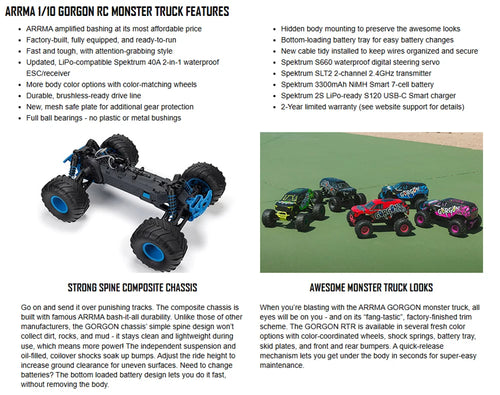 Load image into Gallery viewer, ARRMA 2025 GORGON 2WD Mega RTR 1/10 RC Electric Remote Control Model Car Monster Truck Adult Children&#39;s Toys Included Battery

