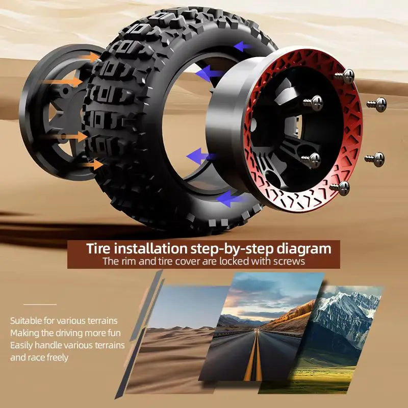 Jjrc C8820 Carbon Brush Full Scale Remote Control Car 4wd Short Truck Off-Road Professional Racing High-Speed Car Adult Rc Toys