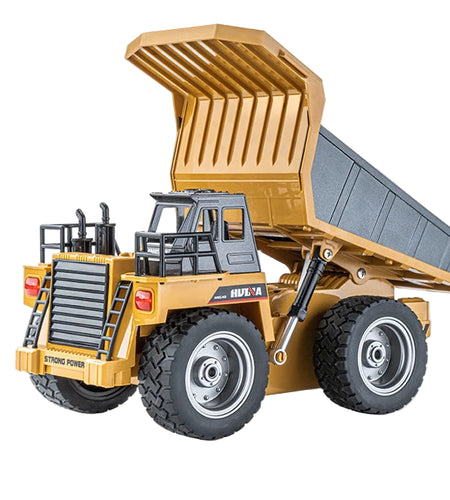 HUI NA Engineering Vehicle 533D Simulation Alloy Dump Truck Earth-moving Dump Truck Model Toy Truck Heavy duty tractor RC Cars