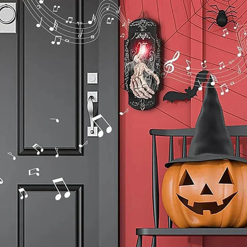 Load image into Gallery viewer, Halloween Funny Doorbell Induction Spray Doorbell Sound Induction Venue Layout Haunted House Halloween Terror
