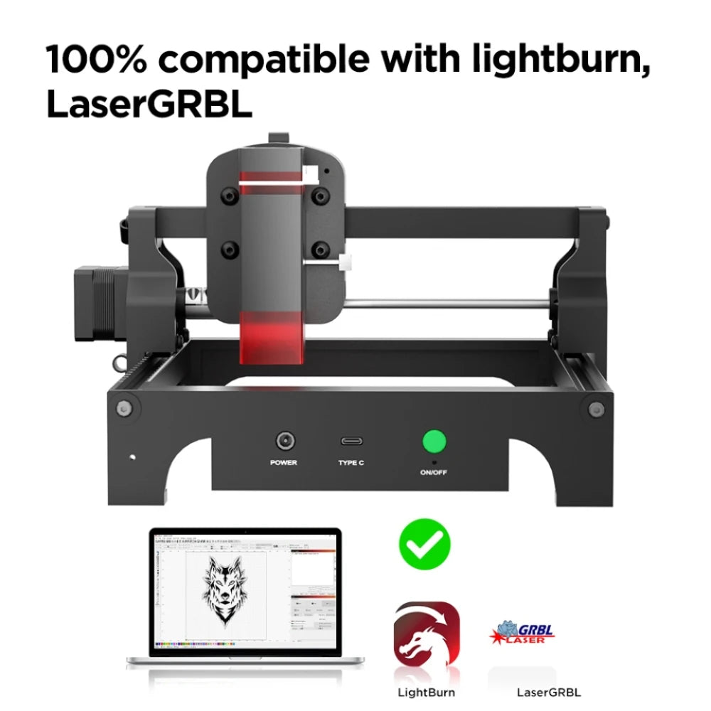 ACMER S1 Mini Laser Engraving and Cutting Machine Portable High Precision CNC Machine Tool For Plywood Acrylic Leather Glass