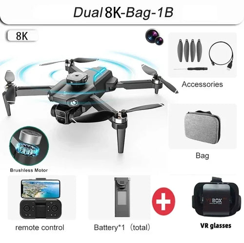 Load image into Gallery viewer, SG109 Pro Mini  Drone 8K Profesional with HD Camera 5G WiFi GPS Folding 4-Axis anti Shake Gimbal Brushless Motoror Quadcopter Ne
