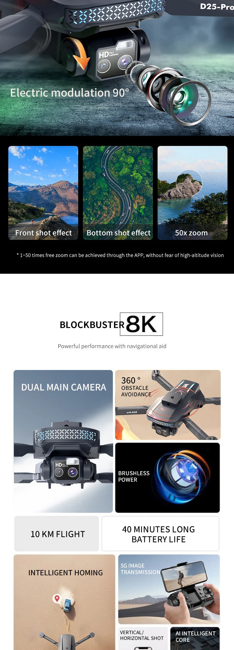 DWI  New with Screen Remote Control D25-PRO MAX GPS Drone 5G WIFI 8k HD Professional Camera FPV Drones RC Quadcopter Helicopter