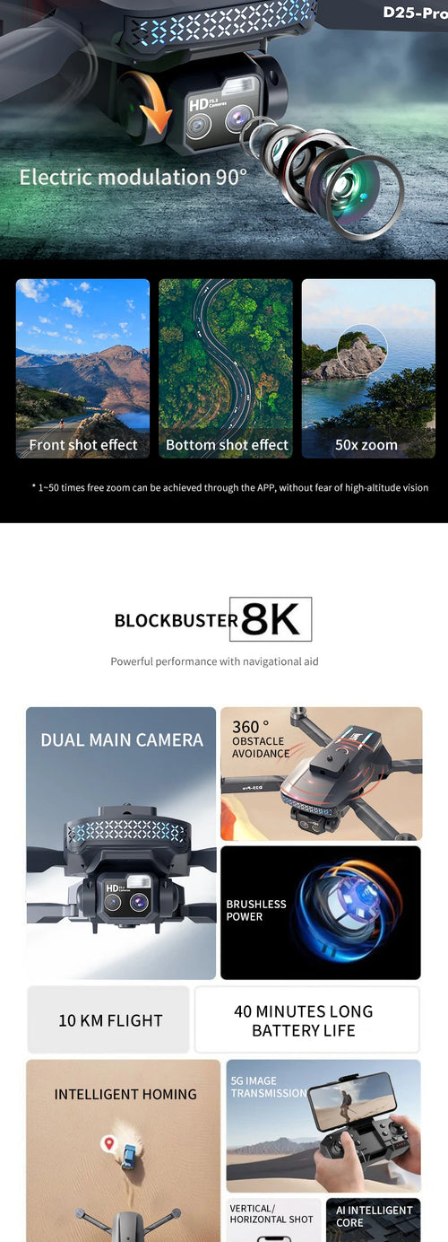 Load image into Gallery viewer, DWI  New with Screen Remote Control D25-PRO MAX GPS Drone 5G WIFI 8k HD Professional Camera FPV Drones RC Quadcopter Helicopter

