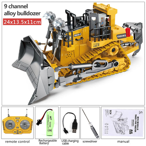Load image into Gallery viewer, Remote Control Excavator Bulldozer Dump Truck Rc Car Toys Electric Engineering 2.4g High-Tech Vehicle Model Toys For Kids Gifts
