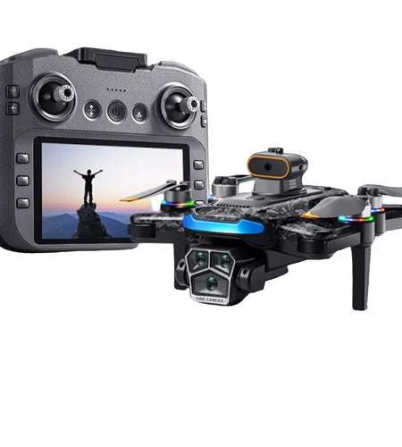 New upgraded A14 Pro Max GPS Brushless 8K three Camera Optical Flow Obstacle Avoidance Foldable Quadcopter RC Distance Drone Toy