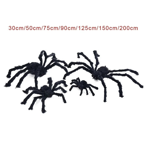 Load image into Gallery viewer, Giant Spider Huge Spider Web Halloween Decoration Props Haunted Indoor Outdoor Spooky Plush Large Araneid Prank Trick Supplies
