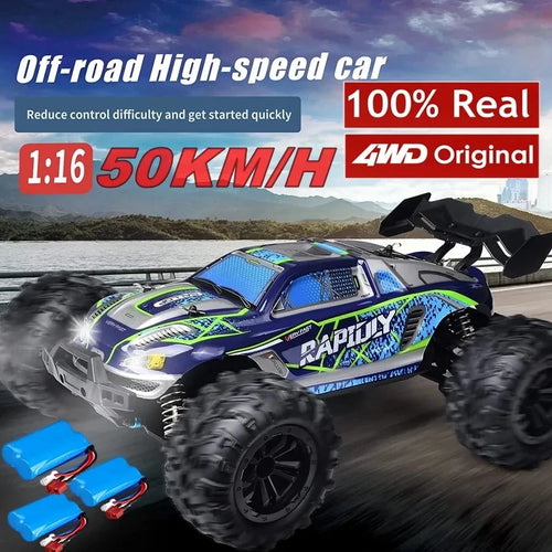 Load image into Gallery viewer, 1:16 80km/h Brushless RC Drift Car With LED Lights 4WD Electric High Speed Racing Remote Control Monster Truck for Kids Adults
