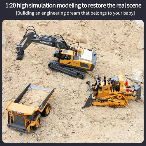 Load image into Gallery viewer, Remote Control Excavator Bulldozer Dump Truck Rc Car Toys Electric Engineering 2.4g High-Tech Vehicle Model Toys For Kids Gifts
