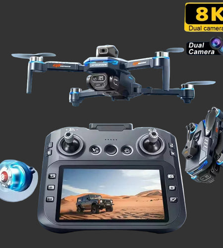 GT8 Drone 6K /8K HD Camera Obstacle Avoidance Aerial Photography Brushless Drone with Screen Foldable RC Drone four-axis Drone