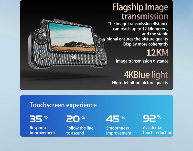 AE60 Ultra Professional Drone With 8K Camera GPS 3-Axis Gimbal Obstacle Avoidance Touch Screen FPV Brushless RC Drones Boy Toys