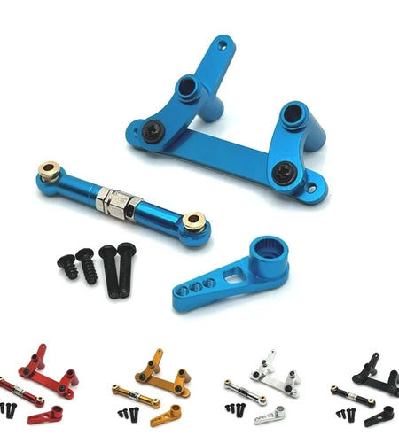 SCY 16101 16102 16103 16104 16106 16201 Metal Steering Assembly and Servo Arm Link Rod 1/16 RC Car Upgrade Parts Accessories