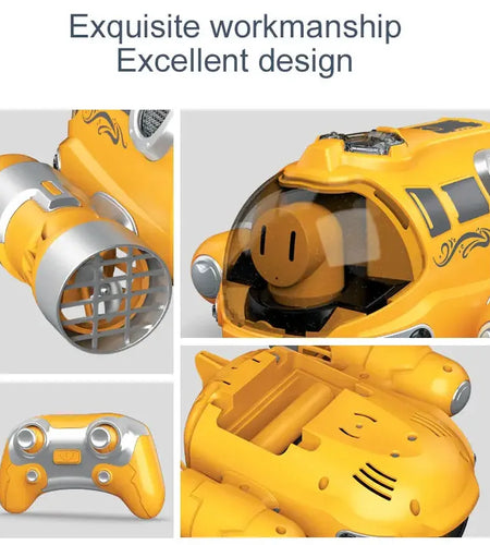 2.4GHz Rc Boat Toys Remote Control Boat Waterproof Spray Swimming Pool Bathing RC Steamboat For Boys And Girls Children Gift