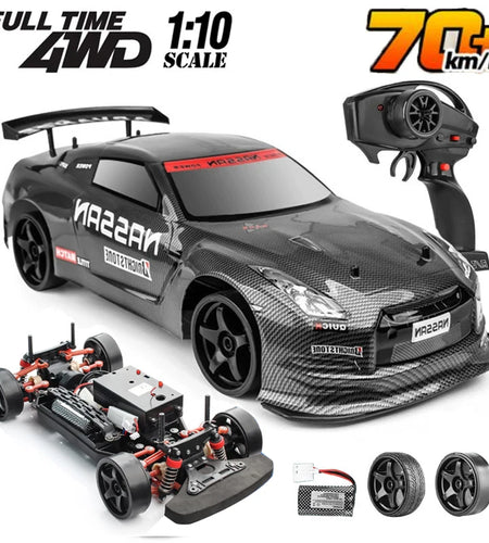 1:10 70km/h High-speed Drift Remote Control Car 2.4G 4WD Rc Off-road Vehicle Dual-speed Rc Car Children's Christmas Gift