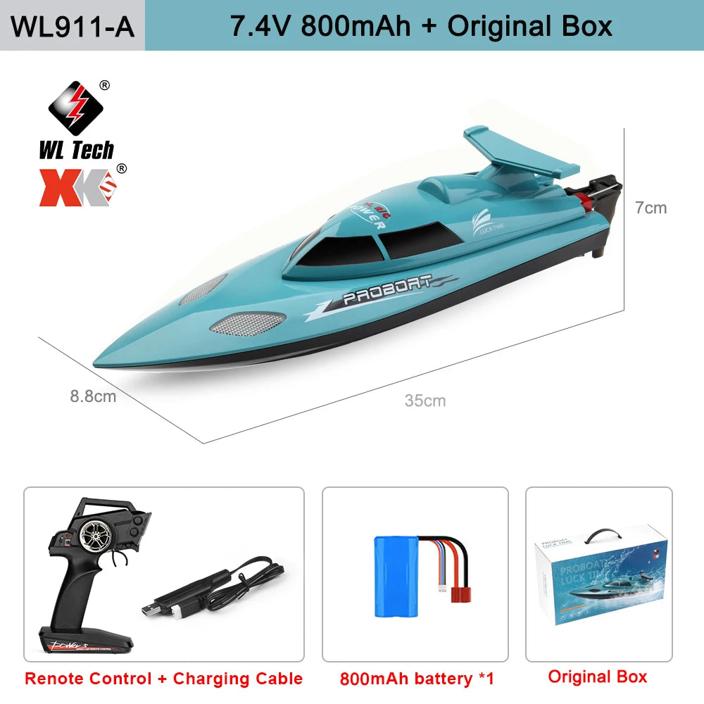 WLtoys WL916 WL912-A RC Boat 2.4Ghz 55KM/H 35KM/H High Speed Racing Watercraft Remote Control Speedboat Toys For Children
