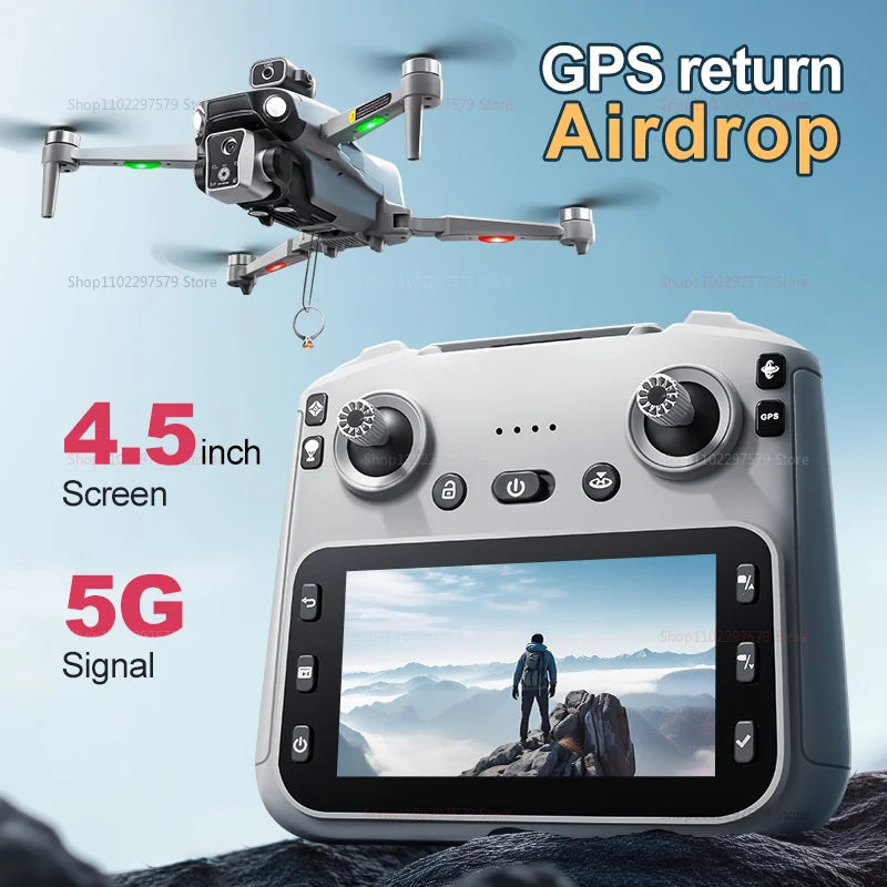 2025 New K19Max RC Drone 8K HD Camera 5G GPS Optical Flow With 360°Laser Obstacle Avoidance RC Helicopter For Boy Adult Toy Gifs