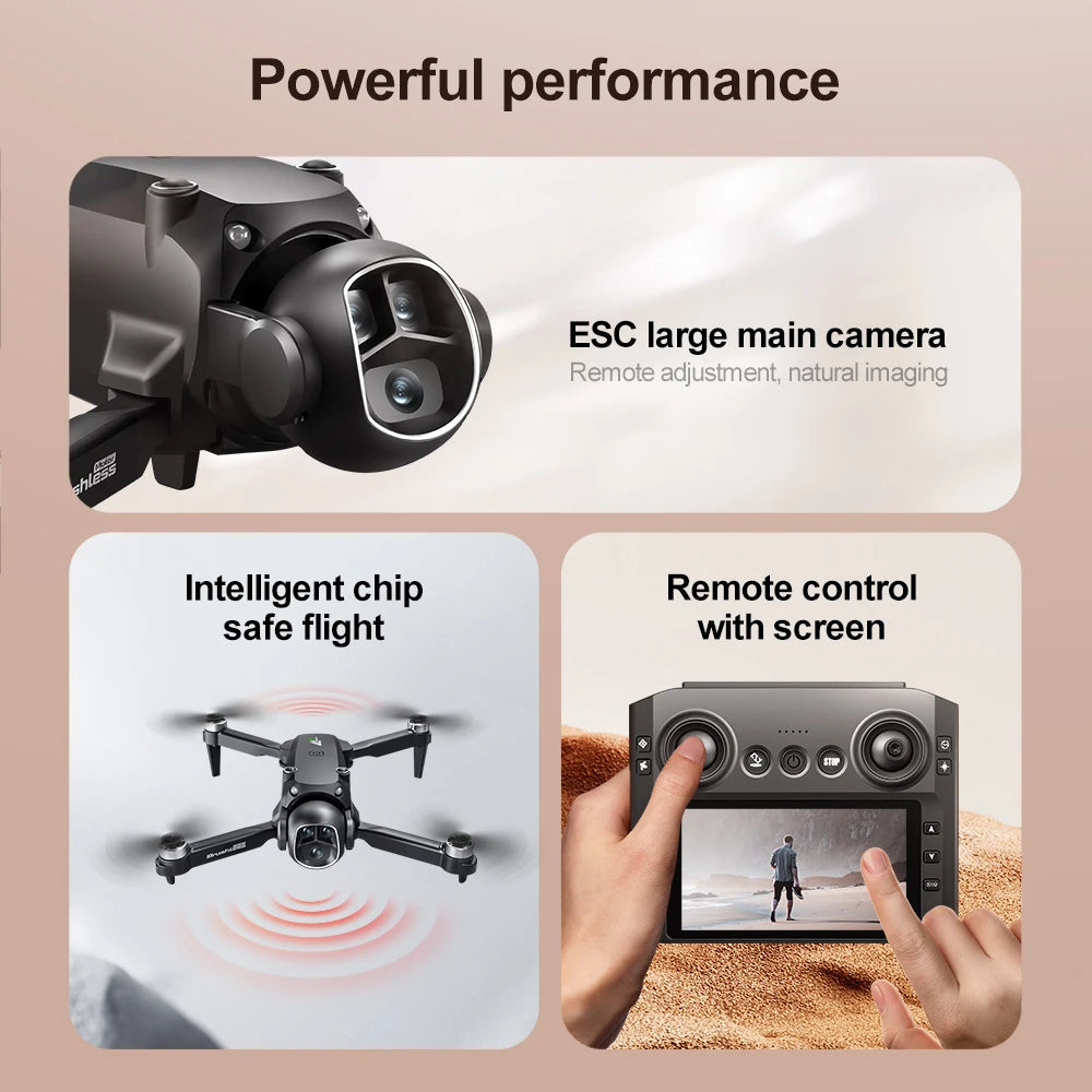 2025 NEW M7 Drone with Large Screen 5G  HD EIS Camera Brushless RC Quadcopter Drone Aerial Photography Gifts