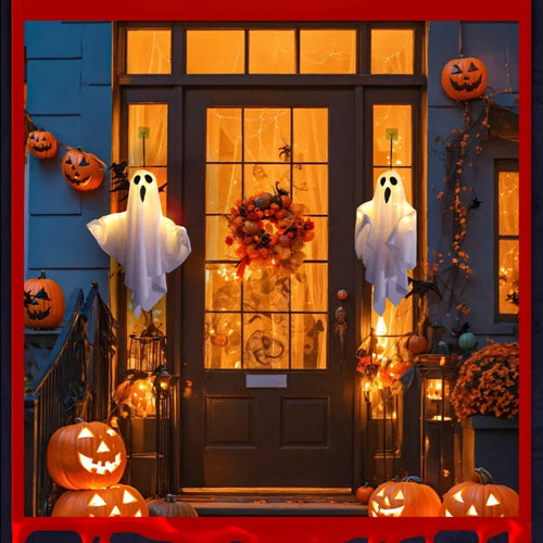 Load image into Gallery viewer, 2024 LED Glow Ghost Party Halloween Decoration for Home Indoor Outdoor Haunted House Bar Hanging Horror Props with Lights
