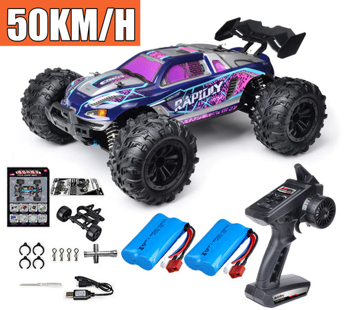 Load image into Gallery viewer, Rc Car Off Road 4x4 High Speed 75KM/H Remote Control Car With LED Headlight Brushless 4WD 1/16 Monster Truck Toys For Boys Gift
