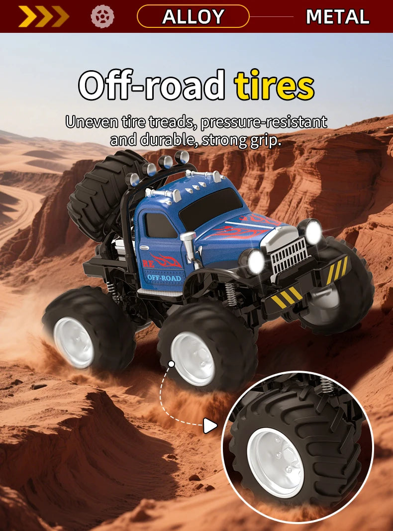 RC, New 1:64 Rc Car Mini 2.4Ghz City Road Handle High Speed Alloy All Terrain Remote Control Car Dual Control Children's Toys Gifts