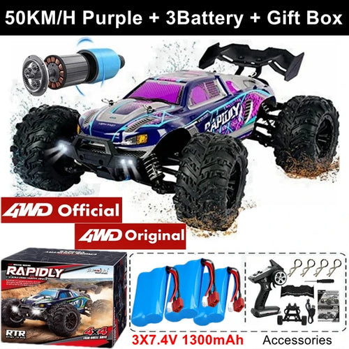 Load image into Gallery viewer, 1:16 80km/h Brushless RC Drift Car With LED Lights 4WD Electric High Speed Racing Remote Control Monster Truck for Kids Adults
