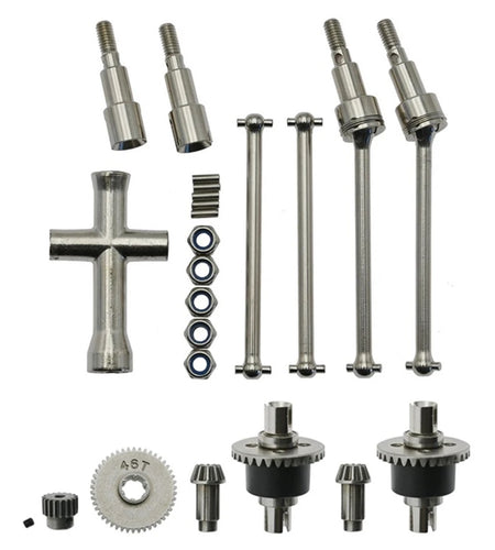 Metal Differential and Drive Shaft Set for SCY 16101 16102 16103 16201 Pro 1/16 Brushless RC Car Upgrades Parts