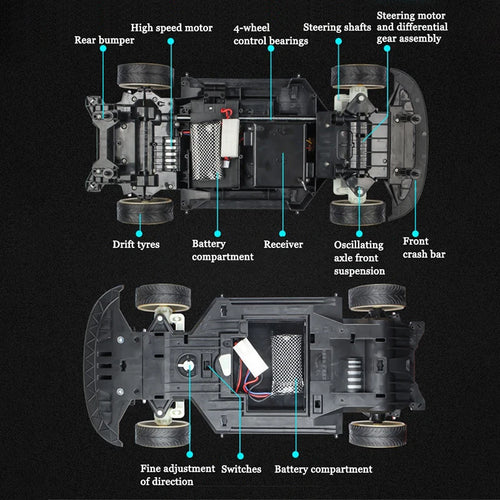 Load image into Gallery viewer, 1:10 4wd 70km/h Rc Drift Car Drifting Wheels Anti-collision Off-road Racing Rc Cars Off Road 4×4 Toys Rc Drift Car Large Speed
