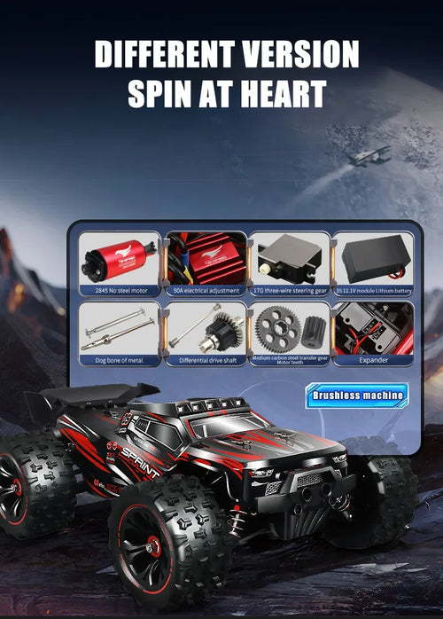 Load image into Gallery viewer, 1:14 85KM/H or 50KM/H 4WD RC Car with LED Remote Control Cars High Speed Drift Monster 4x4 Truck for Kids Vs Wltoys 144001 Toys
