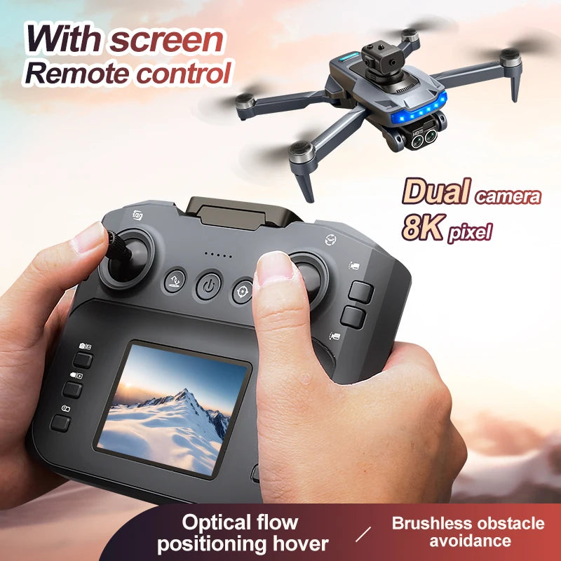 P15 Screen Control Drone 8K Professional Camera HD Aerial Photography Dual-Camera Omnidirectional Obstacle Avoidance Drone