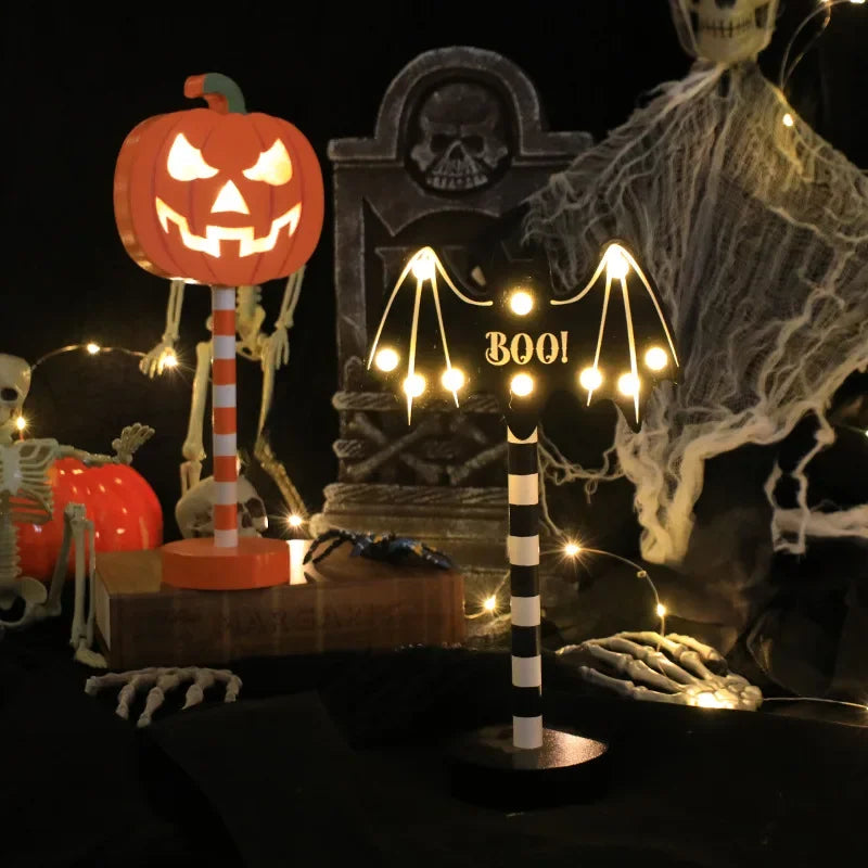 Halloween LED Night Light Pumpkin Ghost Ambiance Lights Battery Powered Waterproof