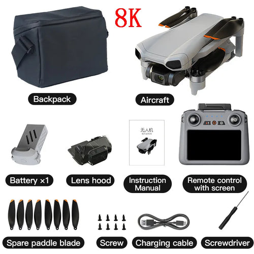 Load image into Gallery viewer, GPS Brushless 3 Axis Gimbal 5.5InTouch Screen FPV RC Drone 8K 5KM Image Transmittion Smart Follow Me Remote Control Quadcopter
