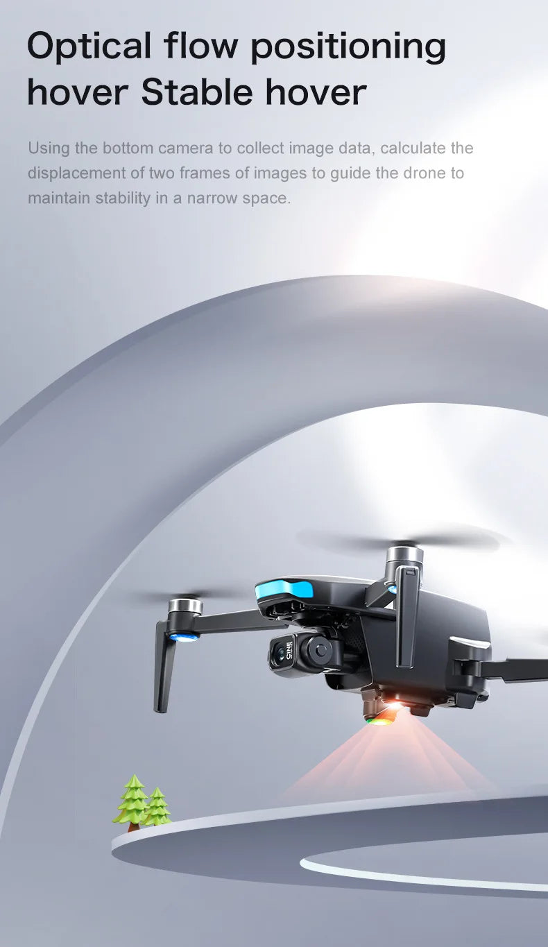 New S-X1 Quadcopter Drone: 4K Camera, 3-Axis Gimbal w/EIS, 5G GPS | Pro Aerial Photo Gift with Foldable Design
