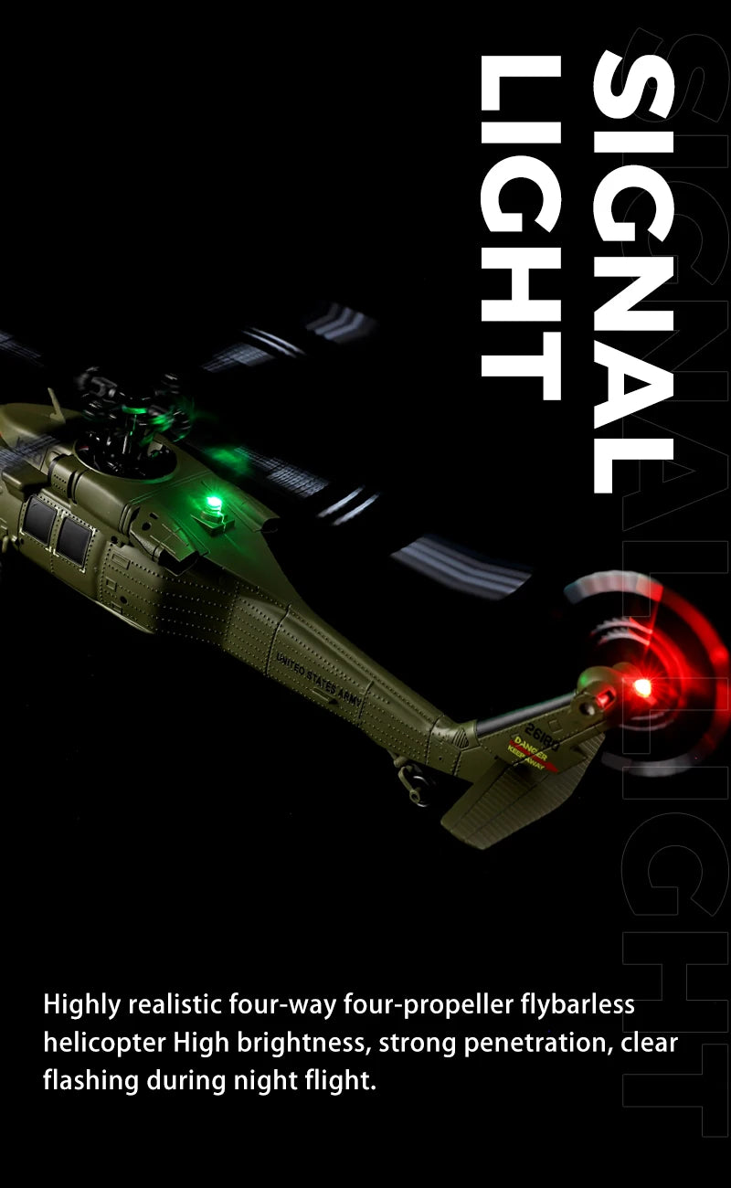 Wltoys K170 UH-60L RC Plane 2.4G 4CH 6-Axis Gyro Brushless Motor Military Green Helicopter RTF And XK K170 Birthday Gift for Kid