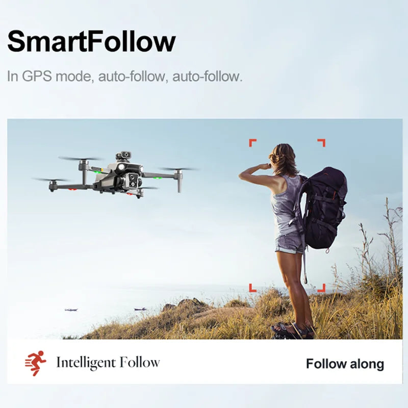 K19 MAX RC Drone 8K HD Panorama Shot 360° Laser Obstacle Avoidance GPS Positioning Airdrop Device RC Drone Boy Adults Toys Gifts