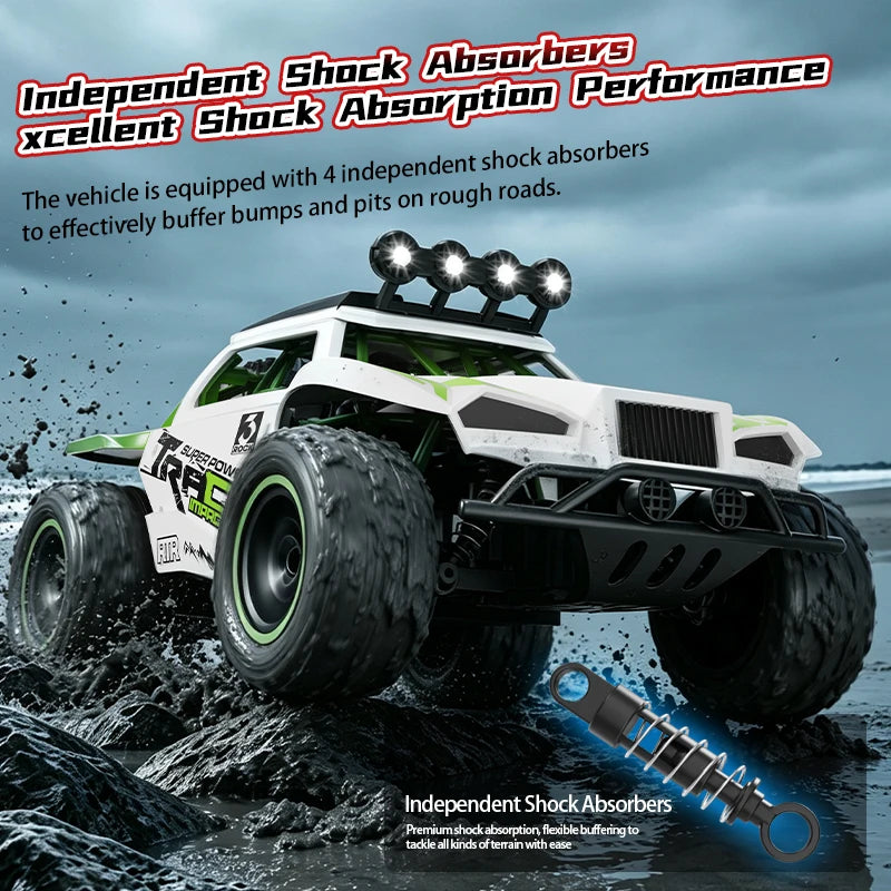 2026 New C35 1/18 4WD RC Car 30KM/H Offroad Monster Truck LED Headlights 2.4G Remote Control Car Outdoor Hobby Toy Gift For Kids