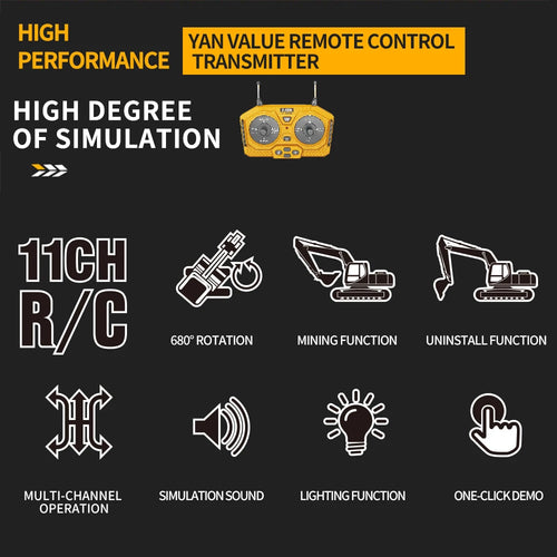 Load image into Gallery viewer, Remote Control Excavator Bulldozer Dump Truck Rc Car Toys Electric Engineering 2.4g High-Tech Vehicle Model Toys For Kids Gifts
