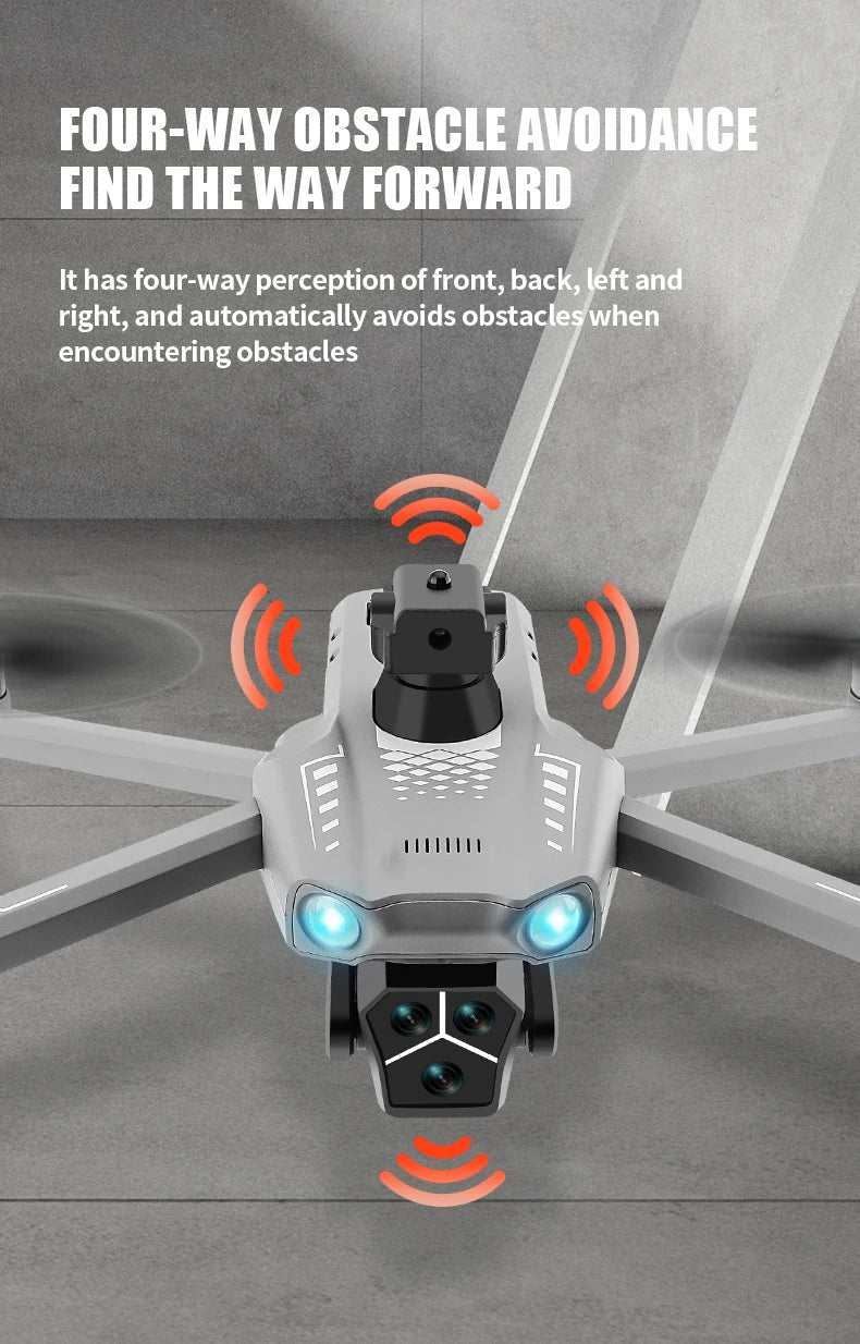 T01 Mini Drone with 4K HD Camera 4.5' Touch Screen GPS Obstacle Avoidance Brushless Motor - Folding Quadcopter for Photography