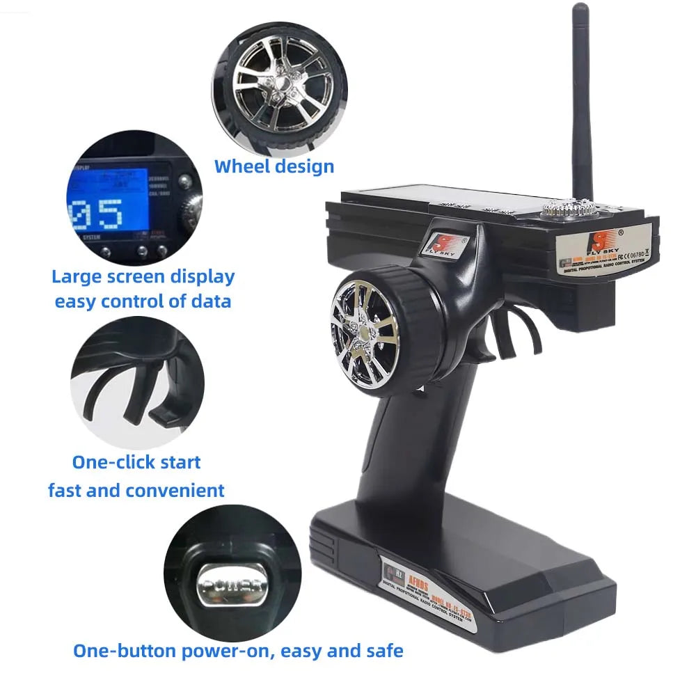 FlySky GT3B FS-GT3B 2.4G 3CH transmitter RC System Gun Controller with FS GR3E Receiver For RC Car Boat with LED Screen