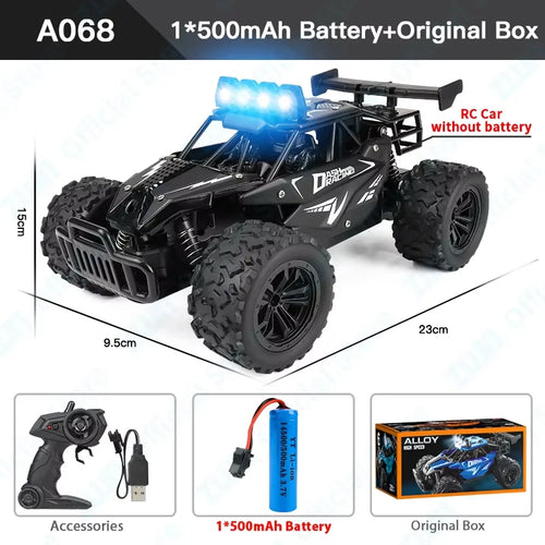 Load image into Gallery viewer, ZWN 1:16 20KM/H RC Car With LED Light 2.4G High Speed Off-Road Climbing 2WD Remote Control Car Toy Gifts for Boys Girls Kids
