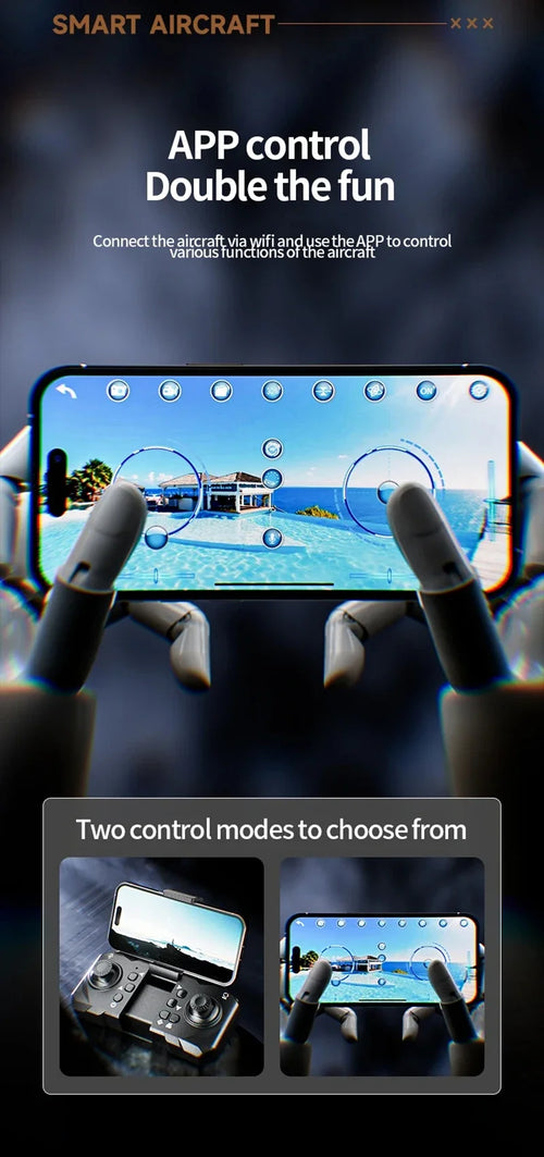 Load image into Gallery viewer, M5 Drone Professional 8K Wide-Angle HD Triple Camera WiFi FPV Height Hold RC Drone Aircraft Quadrotor Adult Children&#39;s Toys Gift
